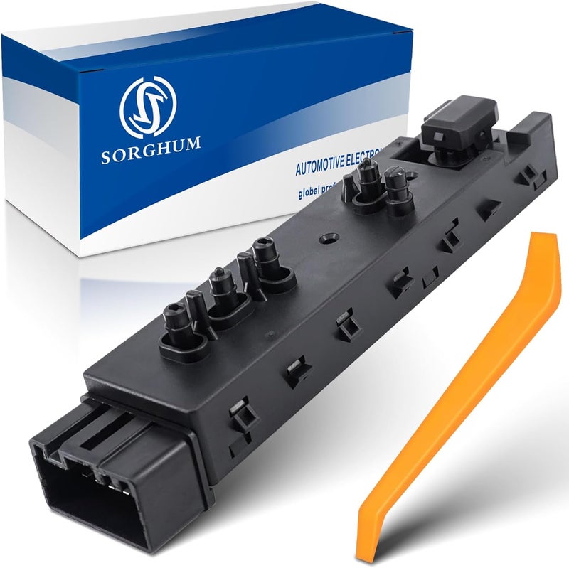 Sorghum Power Seat Switch - Front Left Driver Side Adjustment Switch Control 10 Ways Compatible with 2016-2017 Ford F150 F250 F350 Lincoln MKZ MKX 12 Pins Replace# 9L3T-14B709-FAW 9L3Z-14A701-FB - Image 1